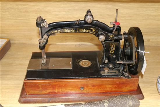 A Wheeler and Wilson MFG Co sewing machine c.1860